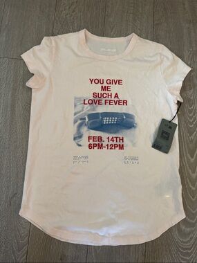 NWT Zadig & Voltaire Cell Phone Image on T-Shirt